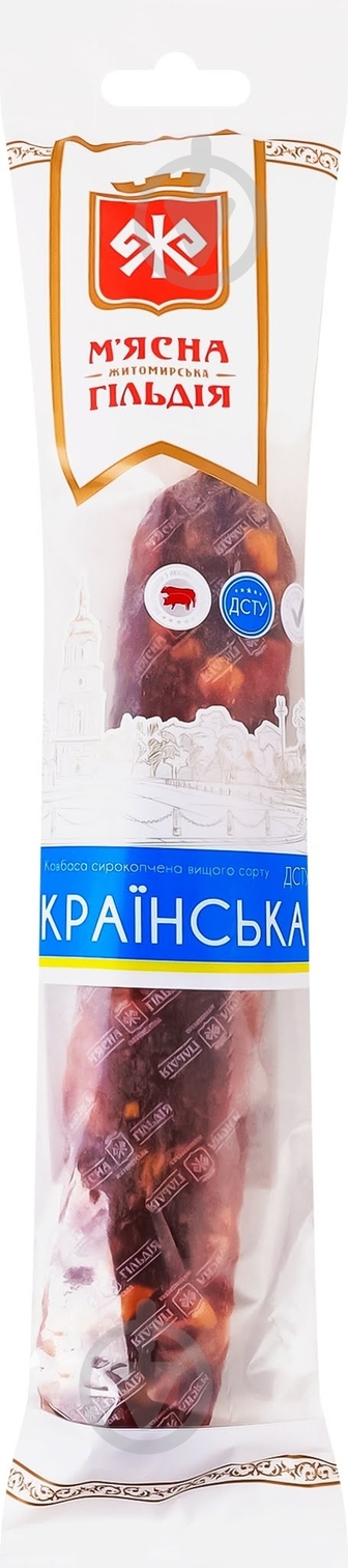 Ковбаса М'ясна гільдія Українська с/к в/с 0.305кг