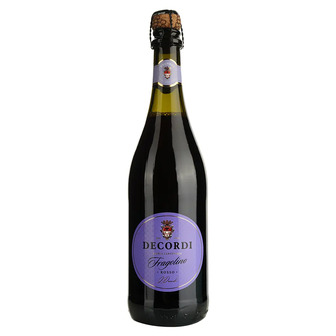 Вино ігристе Decordi Fragolino Rosso, червоне, напівсолодке, 7,5%, 0,75 л