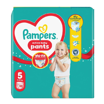 Підгузки-трусики 32 шт Pampers Pants (5) дитячі 11-17 кг, м/уп 
