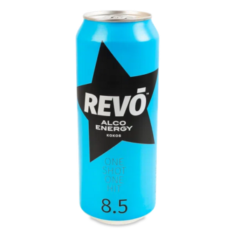 Напій енергетичний Revo Кокос слабоалкогольний з/б (0,5л)