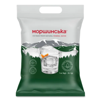 Лід харчовий Моршинська преміум куб 5х5 см (1кг)