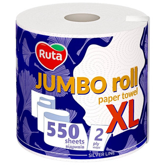 Рушники паперові Ruta Jumbo XL 2 шари 550 відривів (4820202898214)
