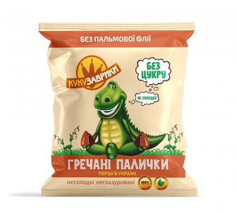 Палички гречані Кукузаврики без цукру 50 г (4820213220080)