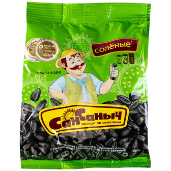 Насіння соняшнику Сан Саныч солоне, 120 г