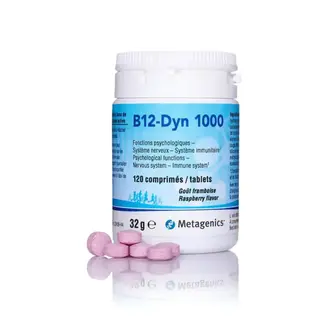 Вітамін В-12, B12-Dyn 1000, Metagenics, 1000 мкг, зі смаком малини, 120 жувальних таблеток
