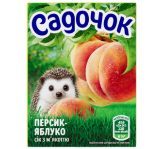 Нектар Садочок Яблучно-персиковий 0,2 л ТПАК
