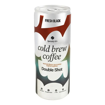 Напій кавовий холодного настоювання з L-теаніном Double shot Fresh Black з/б 250 мл