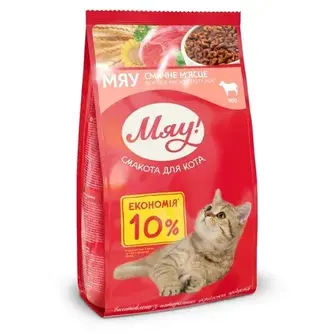 Сухий корм для котів Мяу 900 г - м'ясо