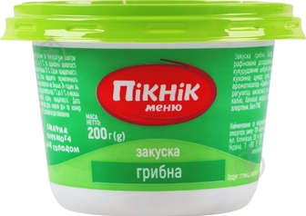 Пікнік меню бутербродна грибна 200г