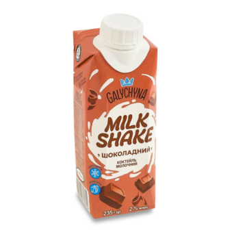 Коктейль молочний «Галичина» Milk Shake шоколадний 2% (235г)