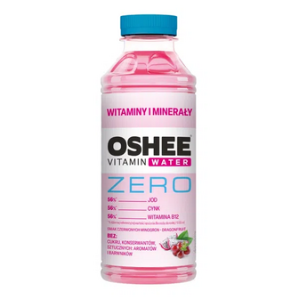Напій Oshee Zero червоний виноград-пітахая, вітамінізований з мінералами (0,555л)