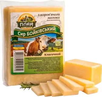 Сир Еко-ферма Плай Бойківський 45% порційний ваговий