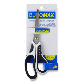 Ножиці Buromax офісні чорно-білі 164 мм 4541