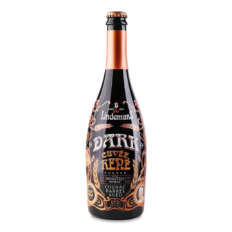 Пиво Lindemans Dark 2024 Cuvee Rene Cognac янтарне (0,75л)