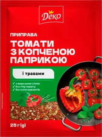 Приправа Деко Томати з копченою паприкою і травами 25 г