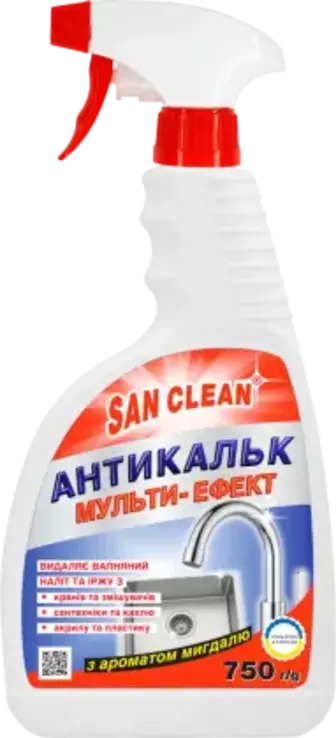 Засіб для ванної San Clean АнтиКальк Мульти-ефект від вапняного нальоту 750 мл