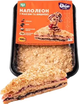 Торт Ukie Sweets Наполеон з маком та вишнею 400 г