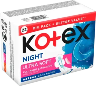 Прокладки Kotex Ultra Soft Quadro Night 22 шт