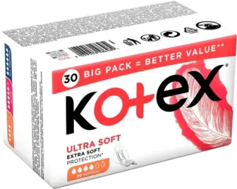 Прокладки Kotex Ultra Soft Quadro Normal 30 шт