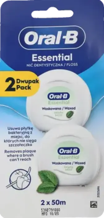 Зубна нитка Oral-B Essential Floss м`ятна 2x50 м