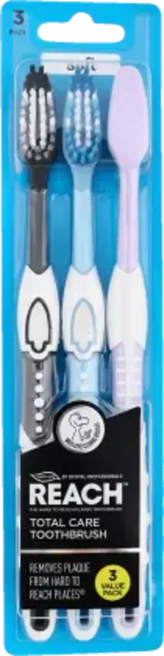 Зубна щітка Reach Total care м`яка 3 шт