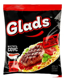 Локшина швидкого приготування Glads яловичина та соус томат з базиліком, 75 г (930318)
