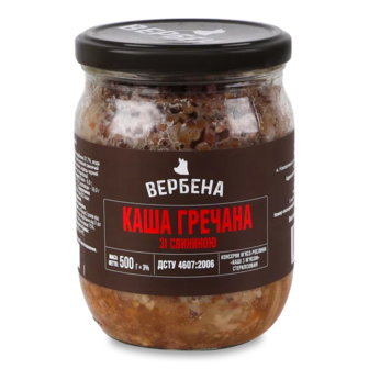 Консерва Вербена Каша гречана зі свининою (500г)