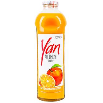 Сік апельсиновий без цукру YAN 0,93 л
