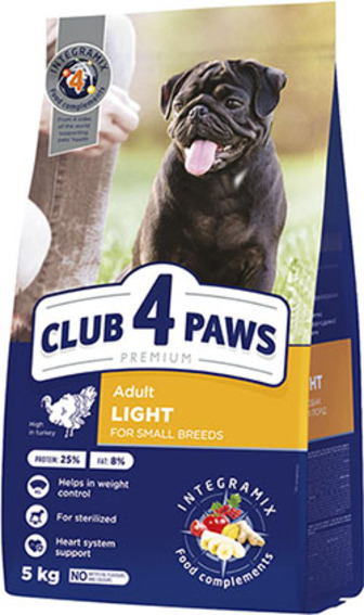 Клуб 4 Лапи Premium Light для дорослих собак малих порід (5 кг)