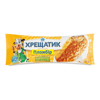 Морозиво «Хрещатик» «Пломбірна корівка» карамельне 12% 75г
