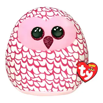 Іграшка м'яка TY Squish-a-boos Рожева сова Pinky