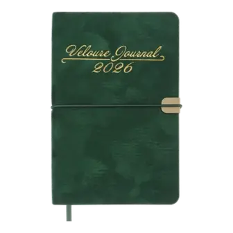 Щоденник датований A6 2026 Buromax Velour зелений