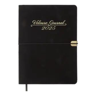 Щоденник датований A5 2026 Buromax Velour чорний