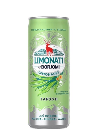 Лимонад зі смаком тархуна, Borjomi, з/б, 0.33л