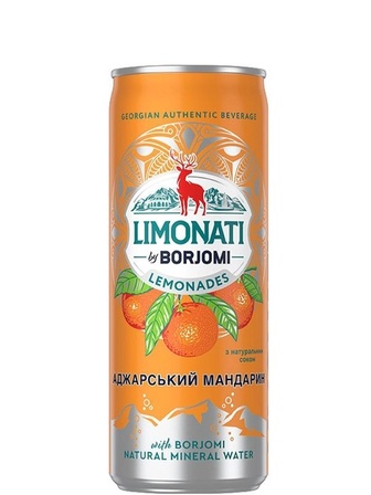 Лимонад зі смаком аджарського мандарину, Borjomi, з/б, 0.33л