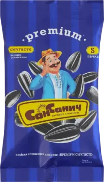 Насіння соняшника СанСанич Premium смажене смугасте 60 г