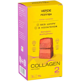 Набір цукерок з колагеном Verde&Pesivima Collagen Фундук-Марципан 5 шт. 75 г