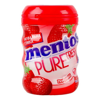 Гумка жувальна Mentos Purefresh банка Полуниця 56 г NEW