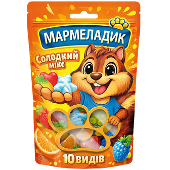 Цукерки желейні Мармеладик солодкий мікс 100 г