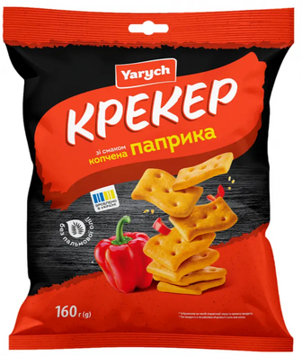 Крекер Yarych зі смаком копчена паприка 160 г