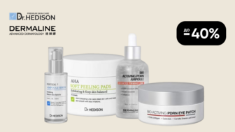  До -40% на професійний догляд за шкірою Dr.HEDISON, DERMALINE