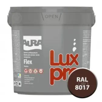 Aura Luxpro Фарба воднодисперсійна гумова) Flex (RAL 8017 Шоколадно-коричневий) 6кг