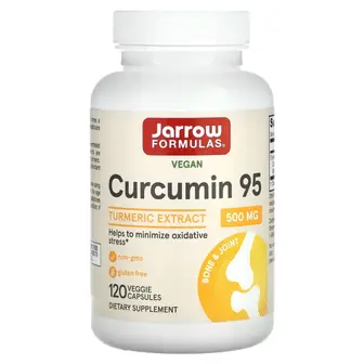 Куркумін, Curcumin 95, Jarrow Formulas, 500 мг, 120 капсул