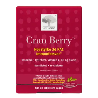 Підтримка сечовивідних шляхів, Cran Berry, New Nordic, 30 капсул