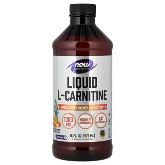 L-карнітин, L-Carnitine, Now Foods, Sports, рідкий, тропічний пунш, 473 мл