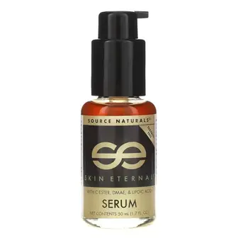 Сироватка для обличчя, Skin Eternal Serum, Source Naturals, з C-естером, ДМАЕ та липоєвою кислотою, 50 мл