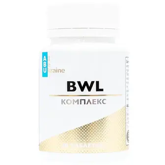Покращення травлення, BWL, All Be Ukraine, з екстрактом чорного горіха та гвоздикою, 60 таблеток