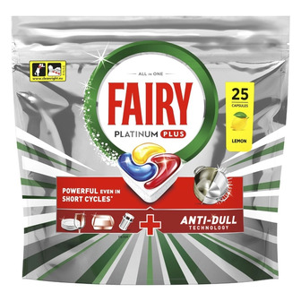Капсули для посудомийних машин Fairy Platinum Plus All In One Lemon 25 шт (8700216236386)