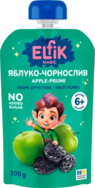Пюре Elfik Magic Яблуко та чорнослив 100 г