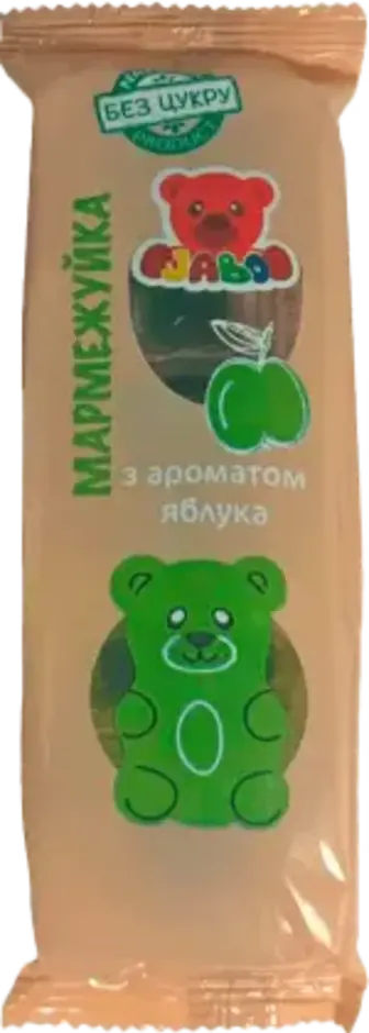 Мармежуйка Jabo Яблуко без цукру з фруктовим смаком 45 г